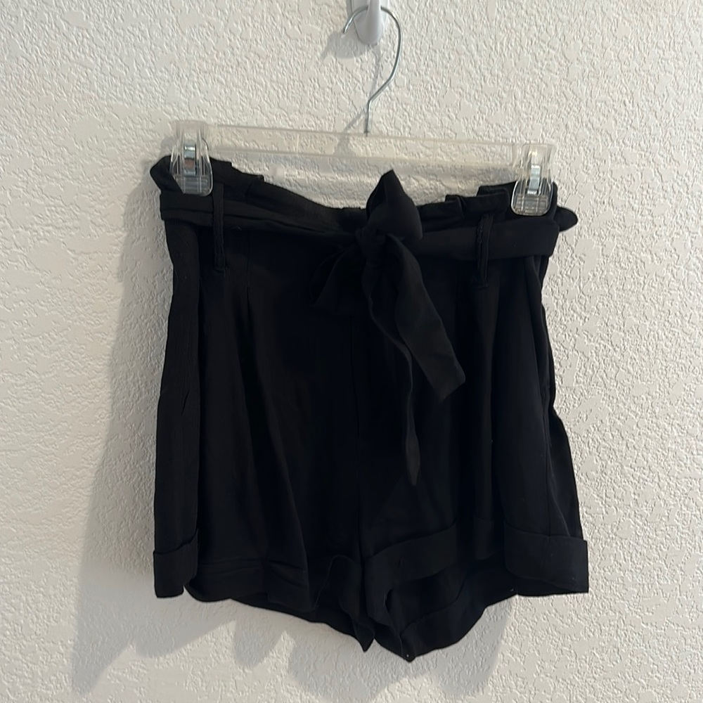 Black Belted Shorts